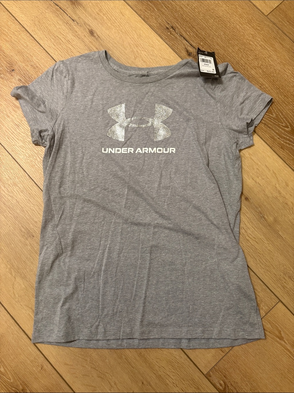 Under Armour Heather Gray Women's Short Sleeve Logo Tee